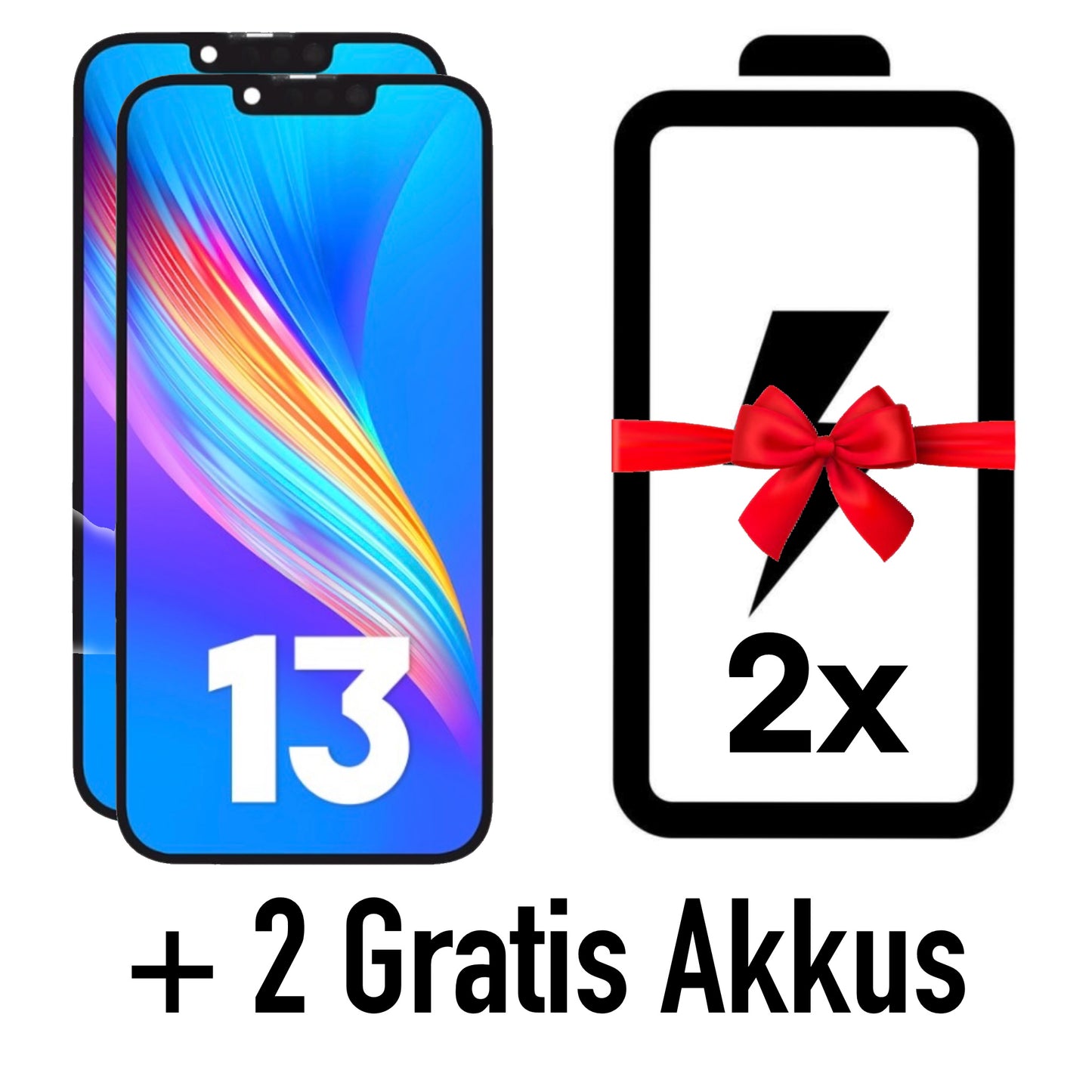 2x iPhone 13 Display (Pulled) inkl. Sensorflex Kabel kaufen und 2 Akkus nach Wahl dazu erhalten