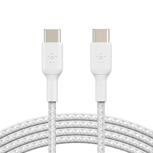 BELKIN Geflochtenes USB-C zu USB-C 1m (Weiss) 60W