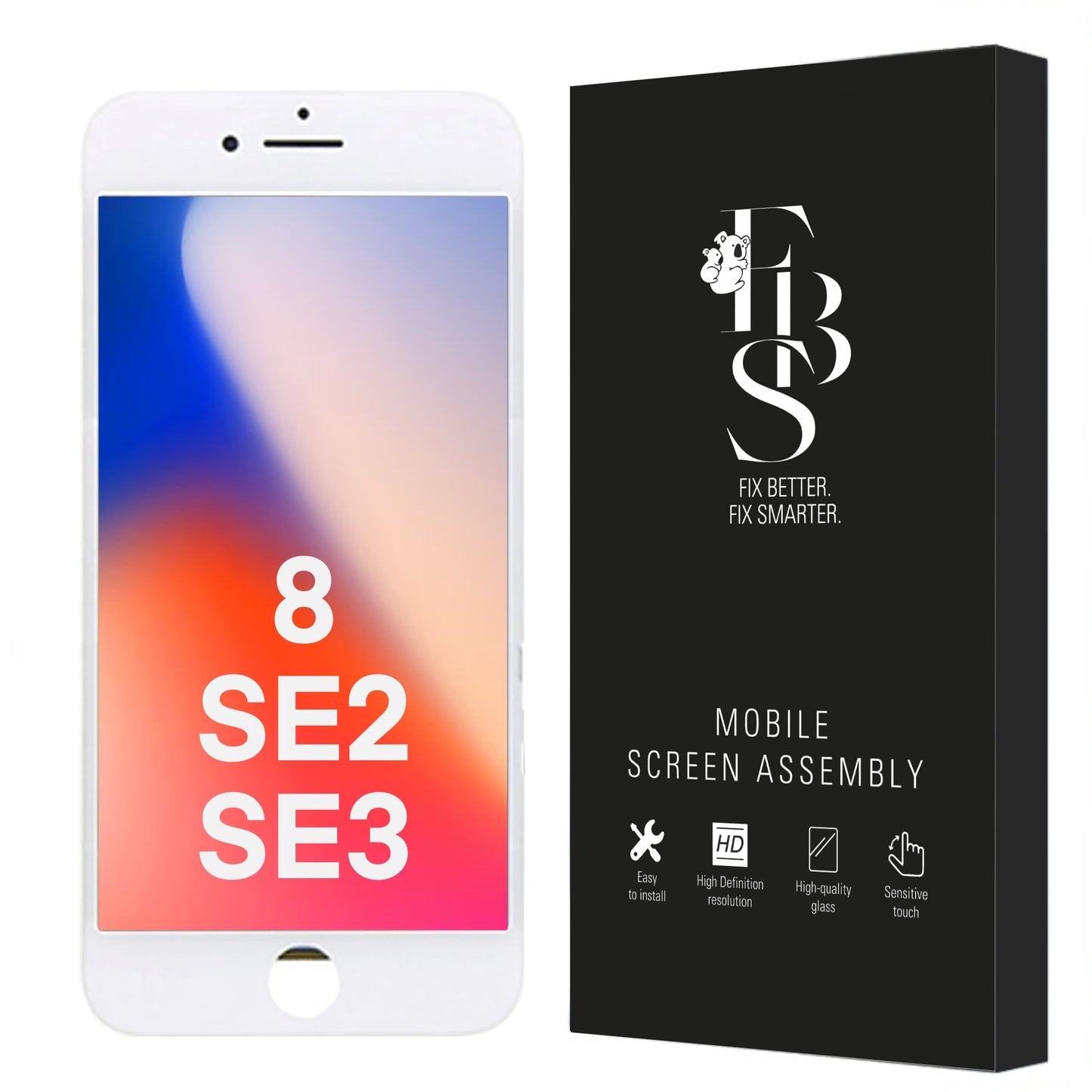 iPhone 8/SE2/SE3 Display FHD inkl. Hitzeplatte weiß
