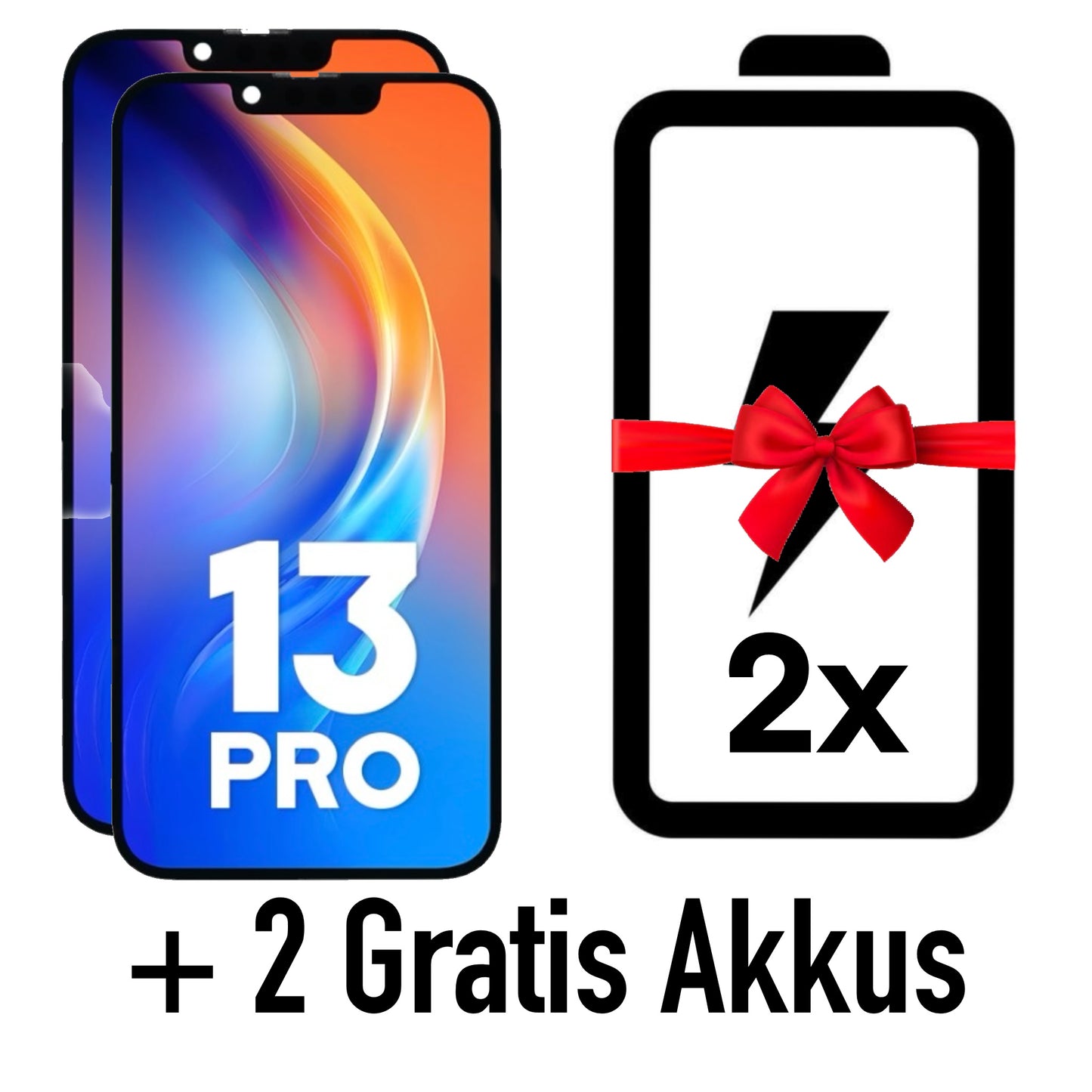 2x iPhone 13 Pro Display (Pulled) inkl. Sensorflex Kabel kaufen und 2 Akkus nach Wahl dazu erhalten