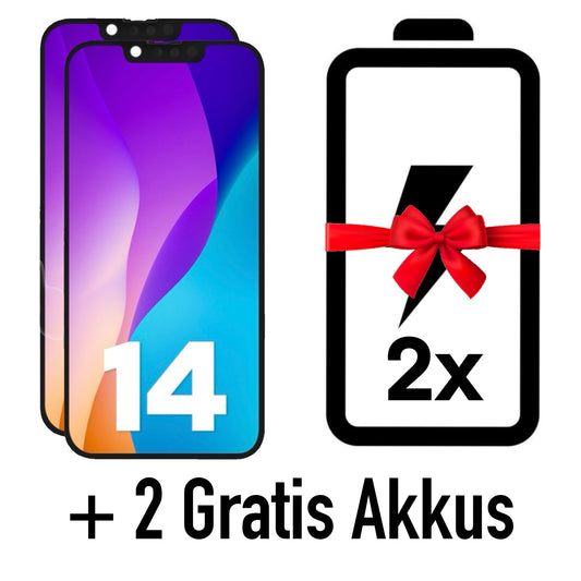 2x iPhone 14 Display (Pulled) inkl. Sensorflex Kabel kaufen und 2 Akkus nach Wahl dazu erhalten