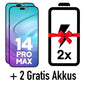2x iPhone 14 Pro Max Display (Pulled) inkl. Sensorflex Kabel kaufen und 2 Akkus nach Wahl dazu erhalten