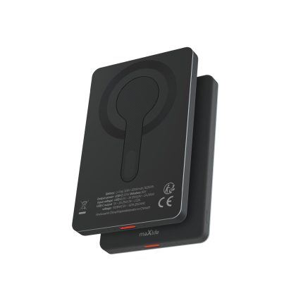 Maxlife Wireless Powerbank 5000 mAh magnetic black ULTRASLIM