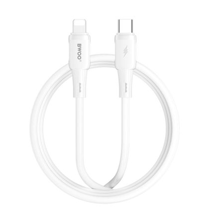 BWOO Silikon-Kabel X329CL 27W USB-C - lightning 1m weiß