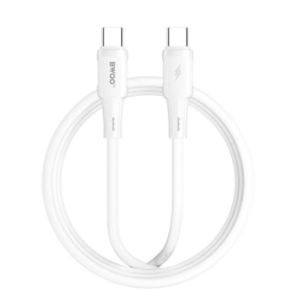 BWOO Silikon-Kabel X329CC 65W USB-C auf USB-C 1m weiß